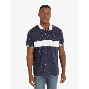 U.S. Polo Assn.  All Over Flag Printed Jersey Polo Shirt Size S